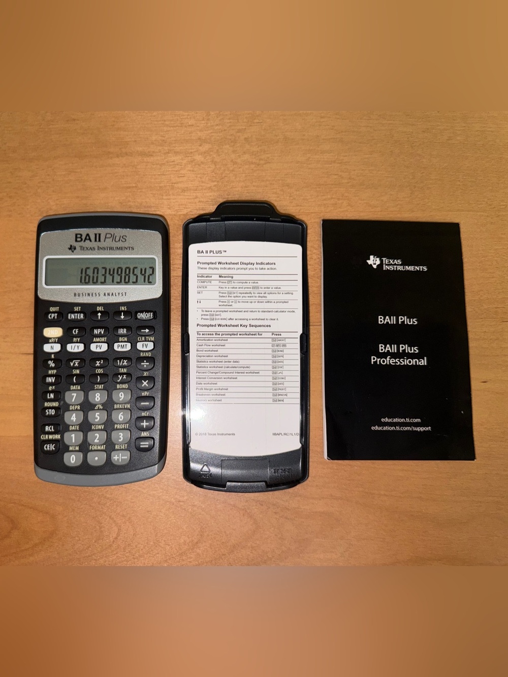 Texas Instruments BA II Plus Financial Calculator - Black